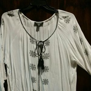 Plus size peasant blouse